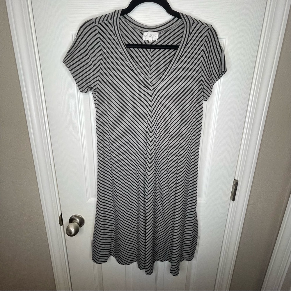 Thyme & Honey Striped Cotton Dress